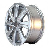 Jante de voiture en aluminium entièrement recouverte d'argent L815 fiable, testée rigoureusement pour l'équilibre dynamique, roue légère pour véhicule de tourisme, directement de l'usine
