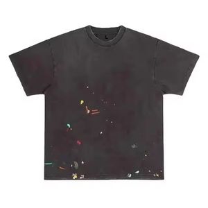 เสื้อยืดผู้ชายทรงหลวมสไตล์วินเทจ ผ้าเจอร์ซีย์ แห้งเร็ว แขนสั้น ล้างสีแบบแอซิด โลโก้ด้านหน้า ผ้าฝ้าย 100% - Product Image 6