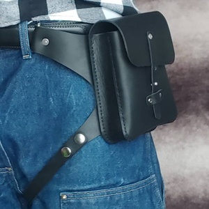 Custom Order Handmade Leather <b>Belt</b> <b>Pouch</b> Thigh Bag Functional Fashion Gift for Him Valentine Day Christmas LLB-0083 - Product Image 3