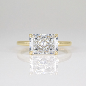 Top Vente 1.40 Carat Moissanite Radiant Cut Bague De Fiançailles Originale Or Jaune Fine Jewelry Anneaux En Gros - Product Image 1