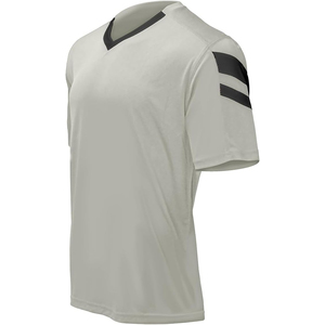 T-shirt sportif pour homme en jersey marron, manches courtes, col en V, tricoté raglan, 100% coton, coupe classique, séchage rapide, motif personnalisé pour équipe, 240g - Product Image 4