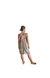 Handmade Bohemian Tie Dye Midi Dress for Women Lightweight Rayon Sleeveless Loose Fit Summer Holiday Dress - Product Image 5