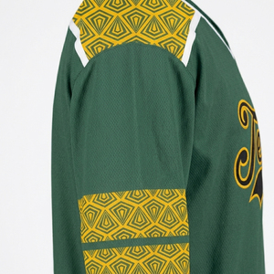 เสื้อฮอกกี้น้ำแข็งแบบซับลิเมชั่นสั่งทำราคาส่งถูก ระบายอากาศได้ดี ผลิตจากโพลีเอสเตอร์ 100% กันน้ำ แห้งเร็ว เป็นมิตรกับสิ่งแวดล้อม - Product Image 5