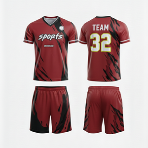 Uniforme de Fútbol Unisex para Adultos, Sublimación Personalizada, Impresión por Transferencia, Transpirable, Secado Rápido, Nombres de Equipo/Jugador Personalizados, Manga Corta - Product Image 1