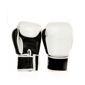 Gants de boxe en cuir blanc 14 oz avec fermeture Velcro, gants d'entraînement pour adultes, design respirant - Product Image 2