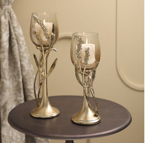 Candelabros de ramas oscuras con pájaros y hojas doradas para un estilo rústico. Disponible a precios de mayorista. - Product Image 2