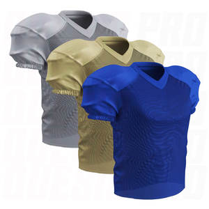 Camiseta de Fútbol Americano Personalizada para Hombre, Ropa Deportiva Transpirable de Malla, Poliéster de Doble Capa, Cuello en V, Uniforme de Entrenamiento de Equipo - Product Image 3