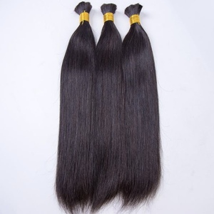 Cabello humano liso indio a granel para trenzar - Product Image 1