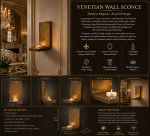 Crystal Venetian Baroque Luxury <b>Wall</b> <b>Sconce</b> Decorative <b>Wall</b> <b>Light</b> with Ornate Mirror Detailing Elegant Brass Arms crystal handle - Product Image 4