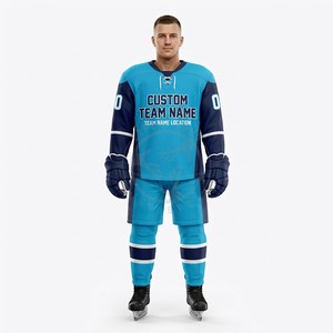 Uniformes de Hockey sobre Hielo Personalizados para Hombre, Color Naranja, Impresión por Sublimación, Franjas Reflectantes, Nombre del Equipo, Números, Talla Adulto - Product Image 5