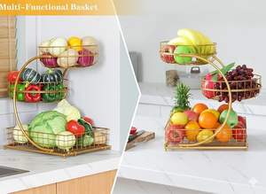 Cesta de Almacenamiento de Metal Resistente, Diseño Abierto, Organizador para Estante de Despensa - Product Image 2