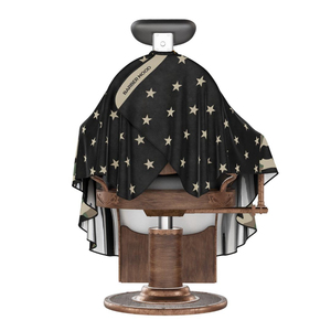 HYSAF APPARELS CO Capa de Peluquería Profesional Negra Ajustable con Logotipo Personalizado, Resistente al Agua, de Poliéster - Product Image 5