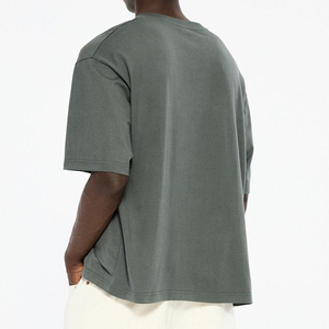 T-shirt coupe ample pour homme 100% coton, style streetwear tendance, logo personnalisé, col rond, coupe ample, prix abordable, OEM - Product Image 2