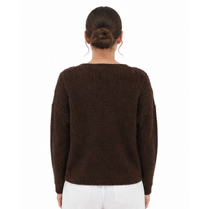 Pull en mohair marron pour femme, très demandé, aux meilleures caractéristiques, en coton de qualité supérieure, best-seller - Product Image 4
