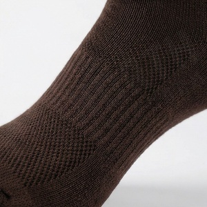 Knee High <b>Compression</b> <b>Running</b> <b>Socks</b> Brown Geometric Pattern Breathable Polyester Spandex Adult Sports <b>Socks</b> - Product Image 5