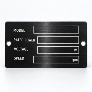 Placa de Identificación de Metal Grabada para Motor, con Datos de Clasificación, Modelo y Número de Serie para Equipos Industriales - Product Image 2