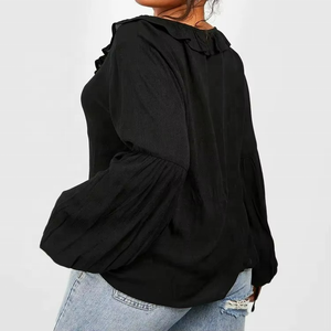 Women's Plus Size Short Sleeve Printed Blouse Tops Spring Eco-Friendly Cotton Bamboo - Product Image 3