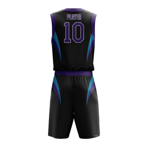 ชุดยูนิฟอร์มบาสเก็ตบอลชายแบบกำหนดเองปี 2026 เสื้อและกางเกงขาสั้นโพลีเอสเตอร์คุณภาพสูง ไซส์พลัส ชื่อทีมแบบไม่มีลาย - Product Image 4