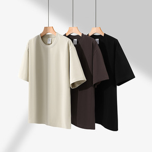 T-shirts blancs de haute qualité en gros, en coton lourd 240g, coupe classique, vierges, pour impression numérique sur le devant, pour hommes - Product Image 3