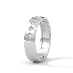 White Gold Diamond Band <b>Ring</b> Round Brilliant Cut Prong <b>Set</b> Wedding Anniversary Jewelry - Product Image 2