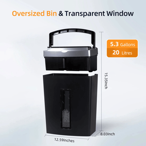Trituradora de Papel de Corte Micro para Oficina y Hogar, Alimentación Automática de 60 Hojas, Gran Capacidad de 5.3 Galones, Extraíble - Product Image 6