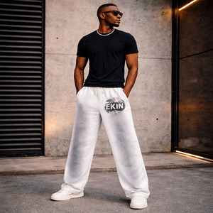 Pantalon de survêtement ample et décontracté pour homme Ekin Impex Ekin 151, en tissu Oxford 400 g/m², effet vieilli, coupe large, taille élastique, en molleton, finition acide - Product Image 3