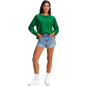 Sudaderas Cortas para Mujer, Manga Larga, Forro Polar, Mezcla de Algodón Suave, Estilo Casual, Streetwear - Product Image 4