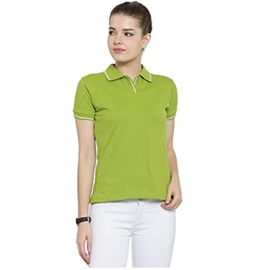 เสื้อโปโลลำลองขายดี ดีไซน์ใหม่ รับทำโลโก้ สีพื้น ระบายอากาศได้ดี สำหรับผู้หญิง - Product Image 1