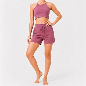 Womens Casual <b>Crop</b> Tank <b>Top</b> <b>And</b> <b>Shorts</b> Set Soft Matching Summer Clothing For Vacation <b>And</b> Travel - Product Image 1