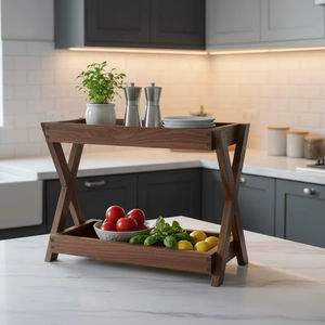 ชั้นวางของในครัวไม้ 2 ชั้น |   กล่องเก็บของอเนกประสงค์ไม้สักแท้ |   ชั้นวางเครื่องเทศในร้านขายของชำ |   ขวดโหล - Product Image 1