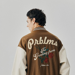 Veste universitaire brodée personnalisée à revers, style hip-hop décontracté, vêtements pour hommes en solde, veste en laine pour hommes - Product Image 1