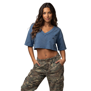 Nuevas camisetas de verano 2026 personalizadas para mujer, tops cortos populares de streetwear, camiseta holgada vintage de alta calidad OEM - Product Image 1