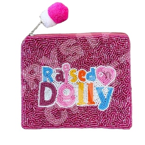 Portefeuille porte-monnaie en perles de rocaille personnalisé chariot surélevé beau porte-monnaie avec caractéristiques d'accessoires à la mode - Product Image 1