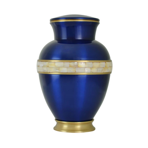 Urne funéraire artisanale en métal pour cendres humaines, taille adulte, avec rose violette, élégante urne commémorative florale pour enterrement - Product Image 3