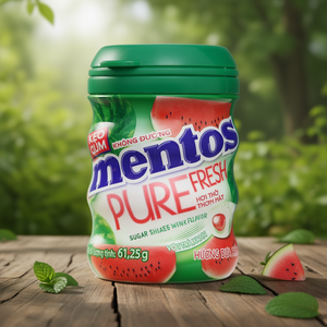 Mentos Pure Fresh, Goma de Mascar Sin Azúcar con Sabor a Sandía y Menta, 61.25g, Envase Grande - Product Image 3