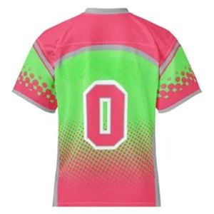 Camiseta de Manga Corta con Cuello en V para Hombre, Talla Grande, Estampado por Sublimación, Verde y Rosa, Transpirable, Informal - Product Image 2