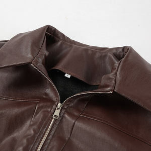 Chaqueta de Cuero Genuino para Mujer, Transpirable, Personalizada al por Mayor, con Logotipo Bordado, Estilo Motero, Ropa Exterior de Moda para Motocicleta, OEM - Product Image 3