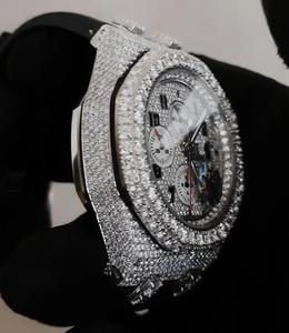 Reloj de Lujo Mecánico VVS1 Moissanite Offshore Chronograph de 44 mm, Estilo Hip Hop, con Esfera y Bisel con Incrustaciones de Diamantes - Product Image 2