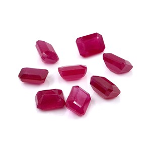 Rubis naturels de Bangkok, octogones calibrés 6x8mm, pierres précieuses de rubis naturelles facettées pour la fabrication de bijoux, prêtes à l'emploi - Product Image 4