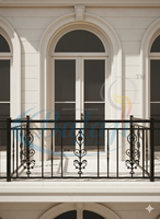 Balaji Metals Garde-corps en fonte gris moderne de qualité supérieure, motif Paris, traitement de surface par sablage super fin, métal poli, résistant à la rouille