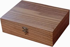 Walnut Color Rectangle Eco-Friendly Solid Wood Modern ALTAMASH CRAFT <b>Keepsake</b> <b>Box</b> Lid Lockable Storage Case Jewelry Letters Home - Product Image 4