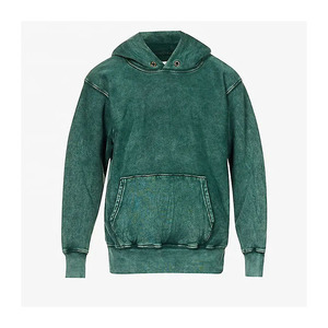 Sweat à capuche d'hiver délavé à l'acide de haute qualité pour fabricant OEM, 100 % coton, streetwear respirant, écologique, effet vintage délavé à la pierre - Product Image 2