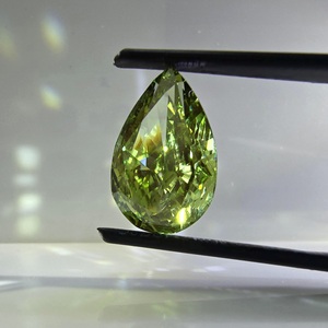 Diamante de Laboratorio de Corte Brillante Modificado en Forma de Pera de 8 Quilates, Color Verde Intenso, VS1, Certificado IGI, Diamantes Sueltos - Product Image 1