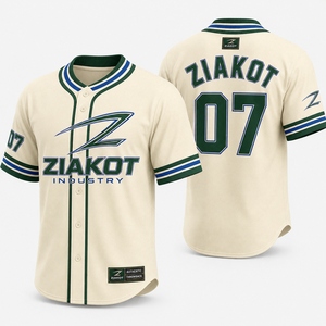 Maillot de baseball noir pour homme ZIAKOT, personnalisé, sublimé, respirant, manches courtes, vêtements de baseball authentiques - Product Image 3