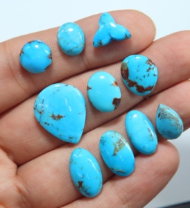 Turquesa de Arizona, Turquesa Azul Natural, Gemas Sueltas de Formas Mixtas, Cabujón para la Elaboración de Joyas - Product Image 2