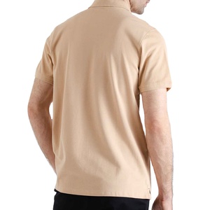 Camisas de golf para hombre al por mayor, de alta calidad, sólidas, con botones, de manga corta, de punto acanalado, de secado rápido, a la moda y casuales. - Product Image 2