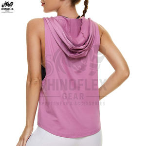 Camiseta Deportiva con Capucha para Mujer, Venta al por Mayor, Camiseta Deportiva con Capucha de Secado Rápido y Cómoda - Product Image 2