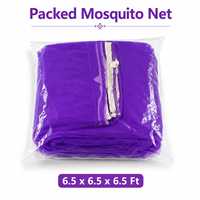 Moustiquaire de lit portable, respirante, légère et pliable en polyester, 6,5x6,5x6,5 pieds, pour lit double, maison, hôtel, camping extérieur, Queen, King