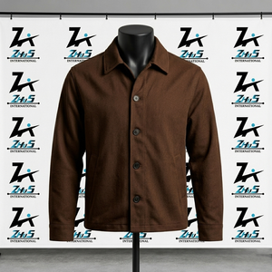 Veste en laine de haute qualité avec empiècements en toile contrastante, style court, manteau en laine texturée, vêtement d'extérieur décontracté, vestes en laine - Product Image 1