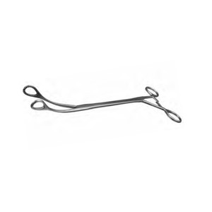 VATS Foerster Forceps Curved Left Oval Serrated Jaws 24cm Working length Overall Length 34cm 12mm Jaw 7mm Shaft -ZETOMEDPRO - Product Image 4